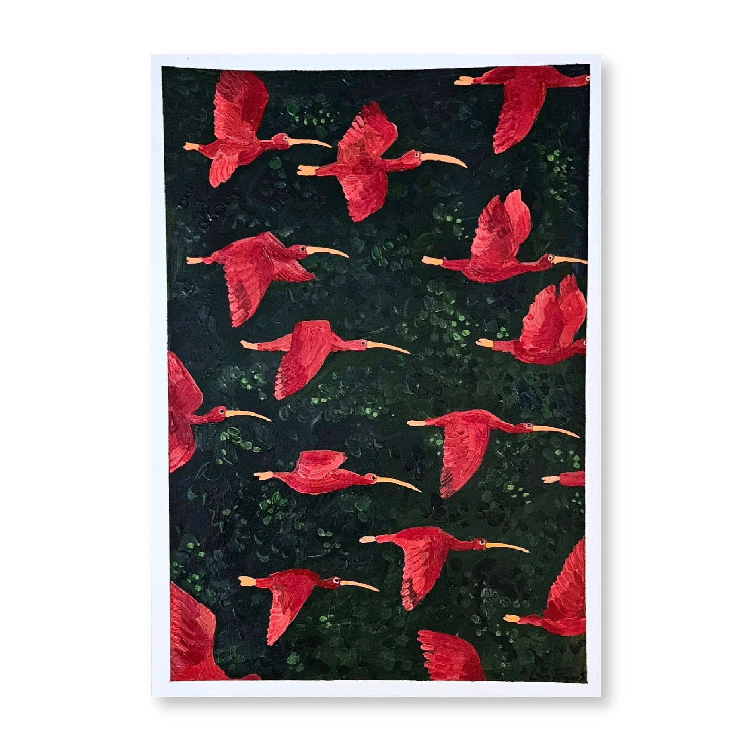 Scarlet Ibis in Emerald Canopy | Original