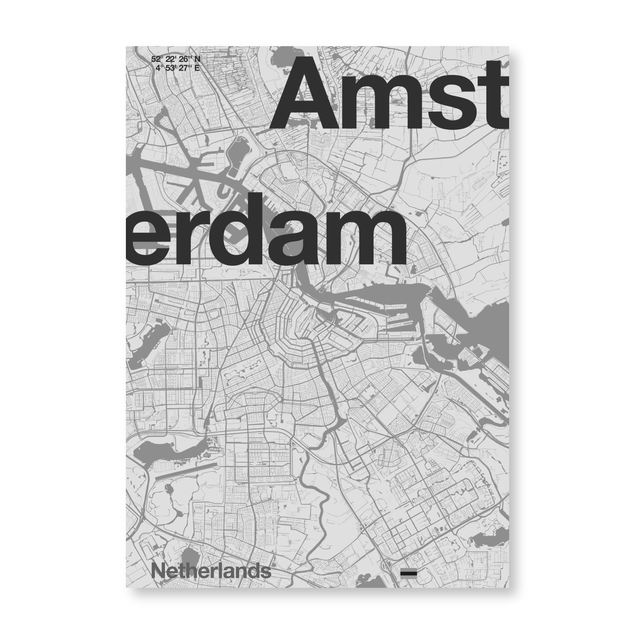 Amsterdam Minimalist Map