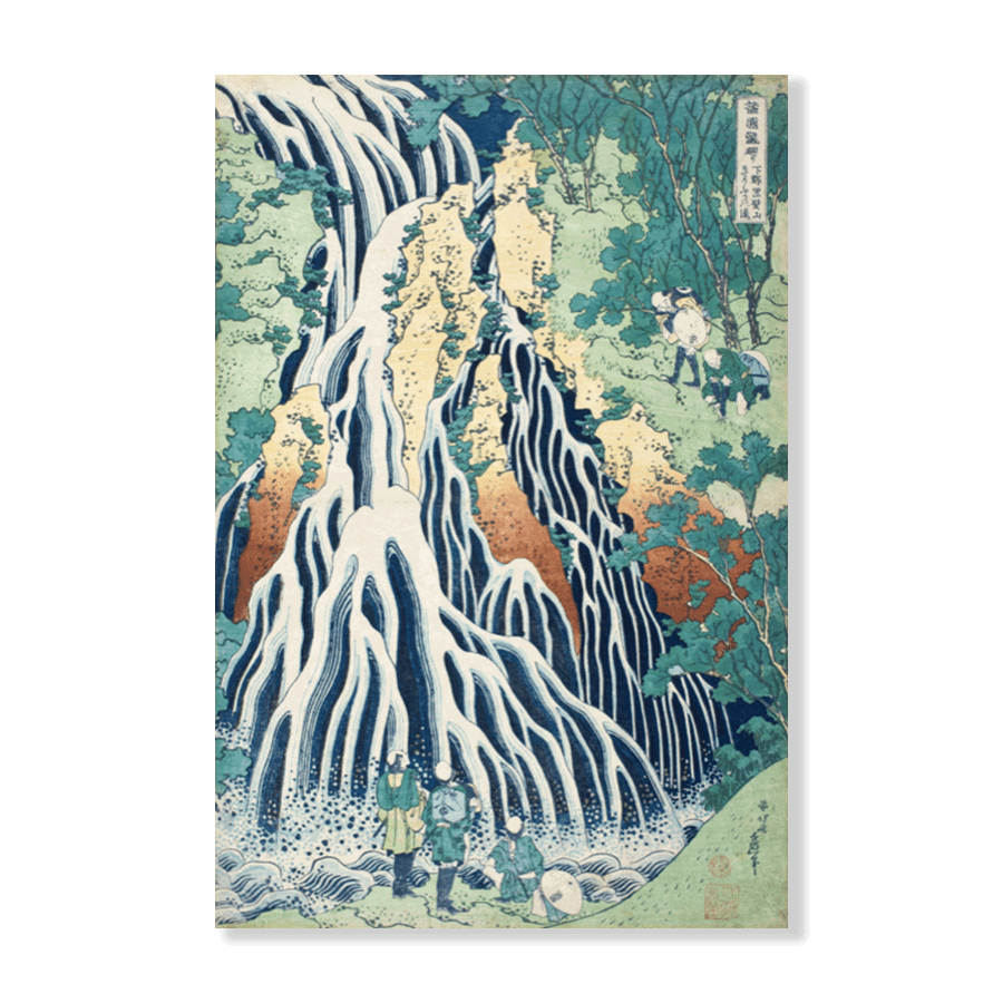 Katsushika Hokusai: "Waterfall" - Jasper & Jute