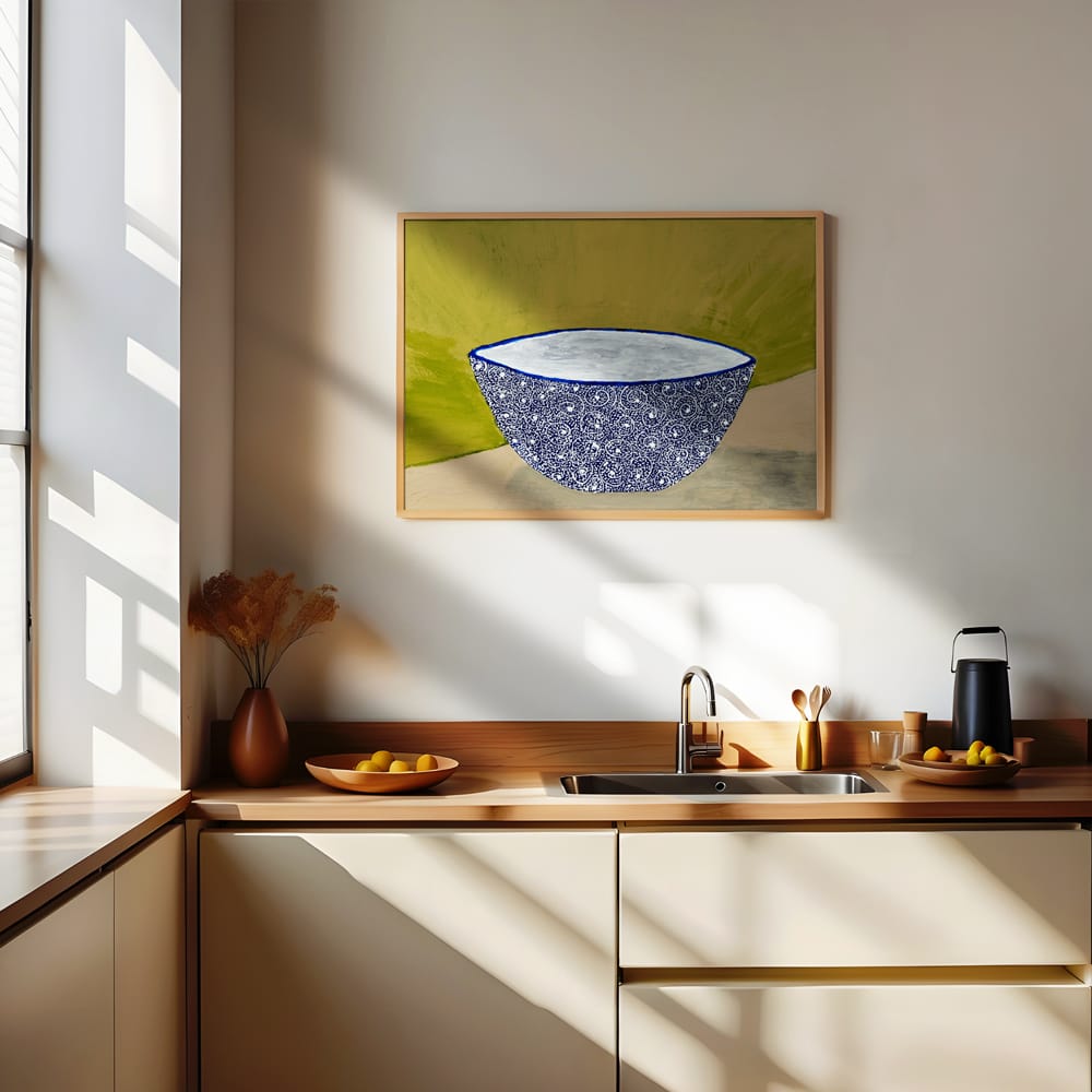 Bowl With Green Background