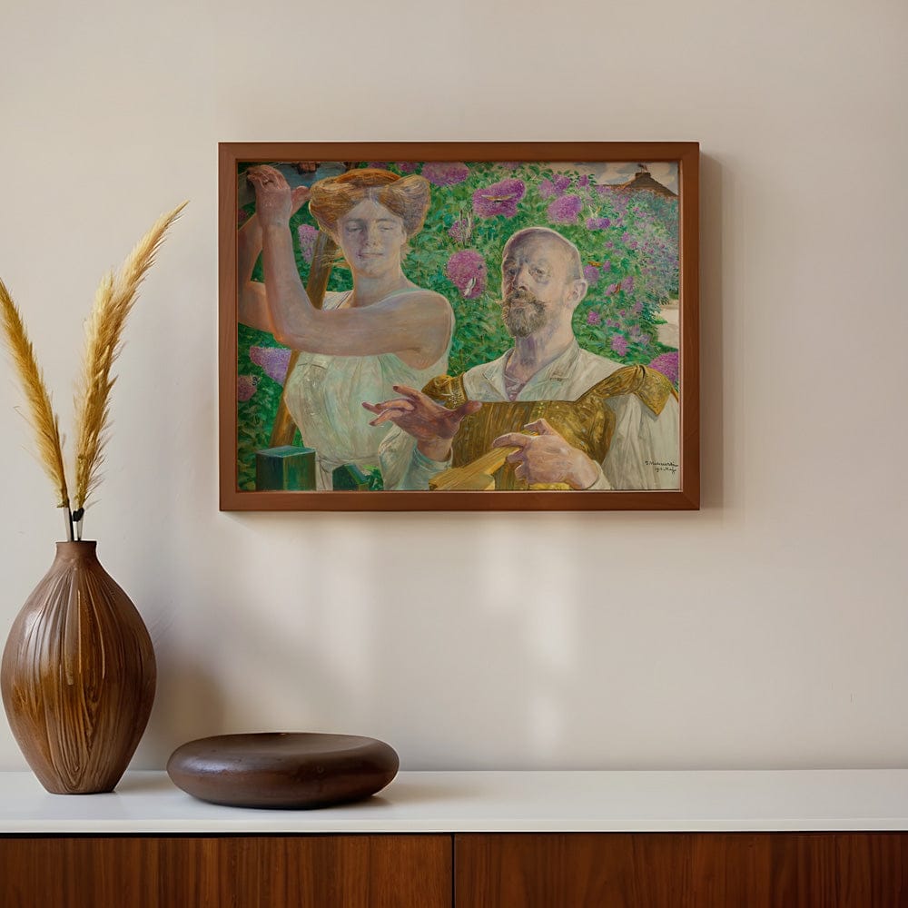 Jacek Malczewski - Self Portrait with Muse And Buddleia