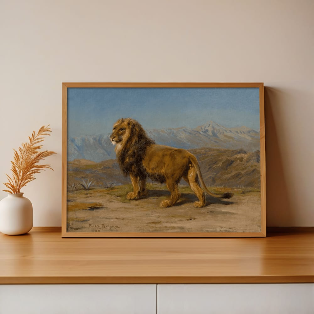 Lion In A Mountainous Landscape (1880)