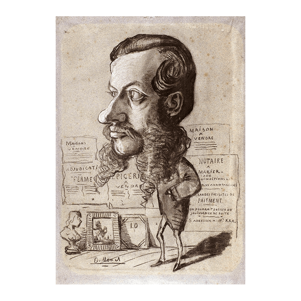 Monet: "Caricature of Léon Manchon" (1858)