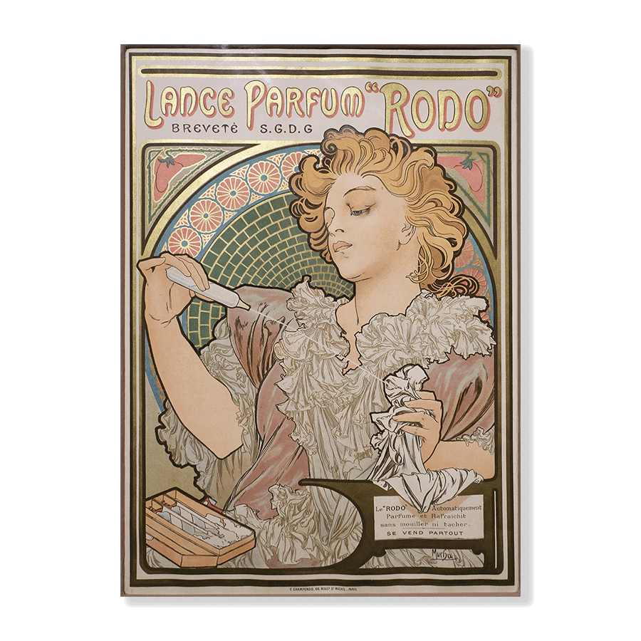 Mucha: "Lance Parfum Rodo" (1896) - Jasper & Jute