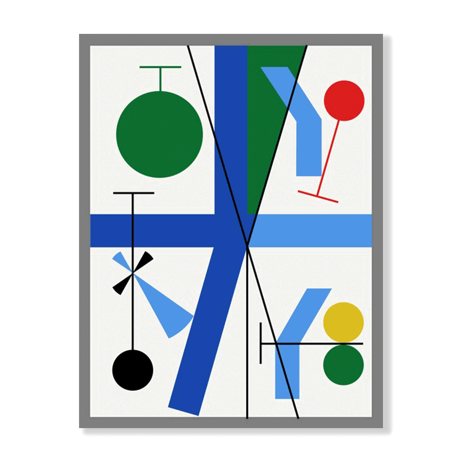 Myriam Thyes: "Four Spaces with Blue Broken Cross" (2017) - Jasper & Jute