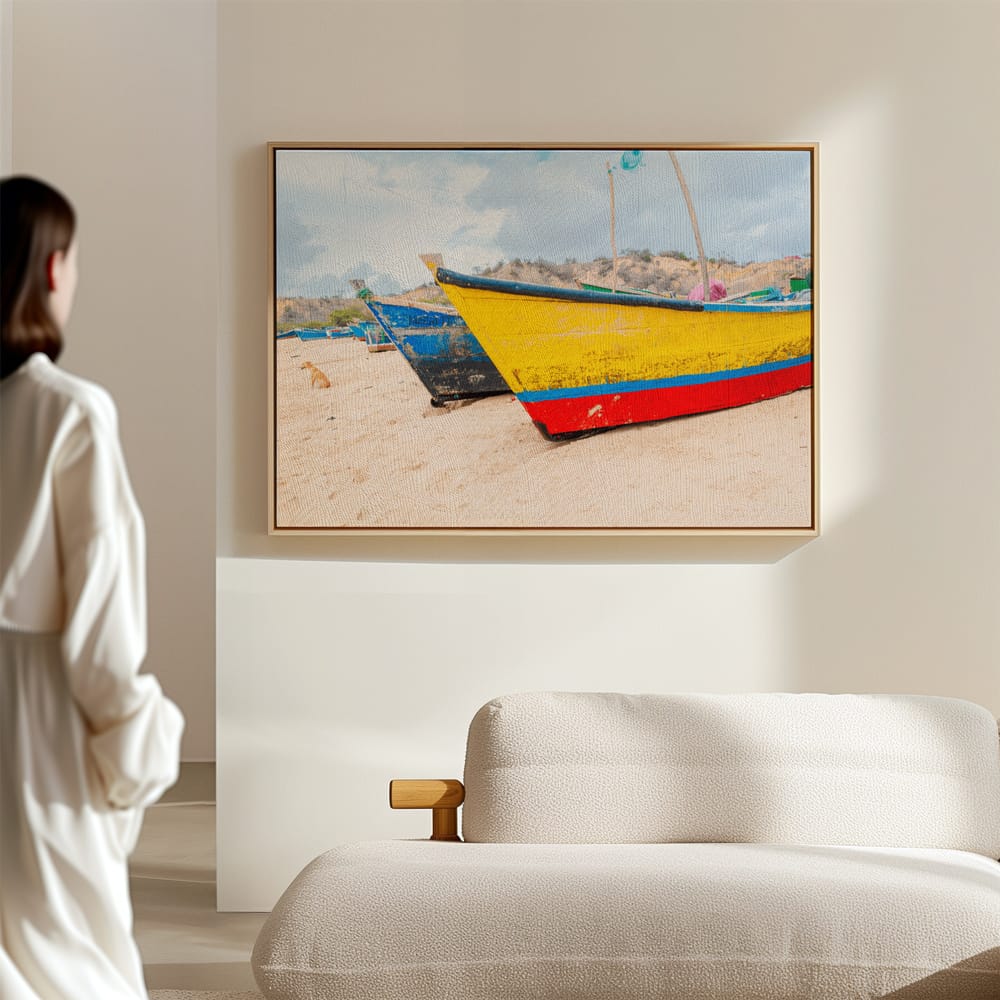 Yellow And Blue Boat