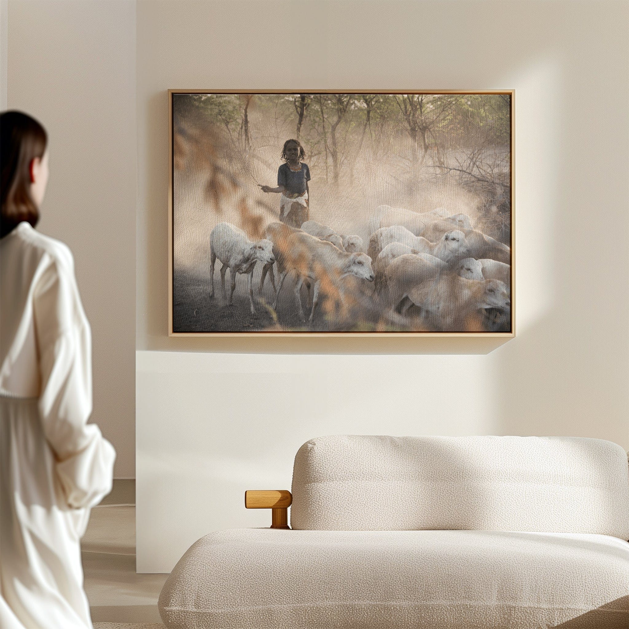 African Girl Going Home
