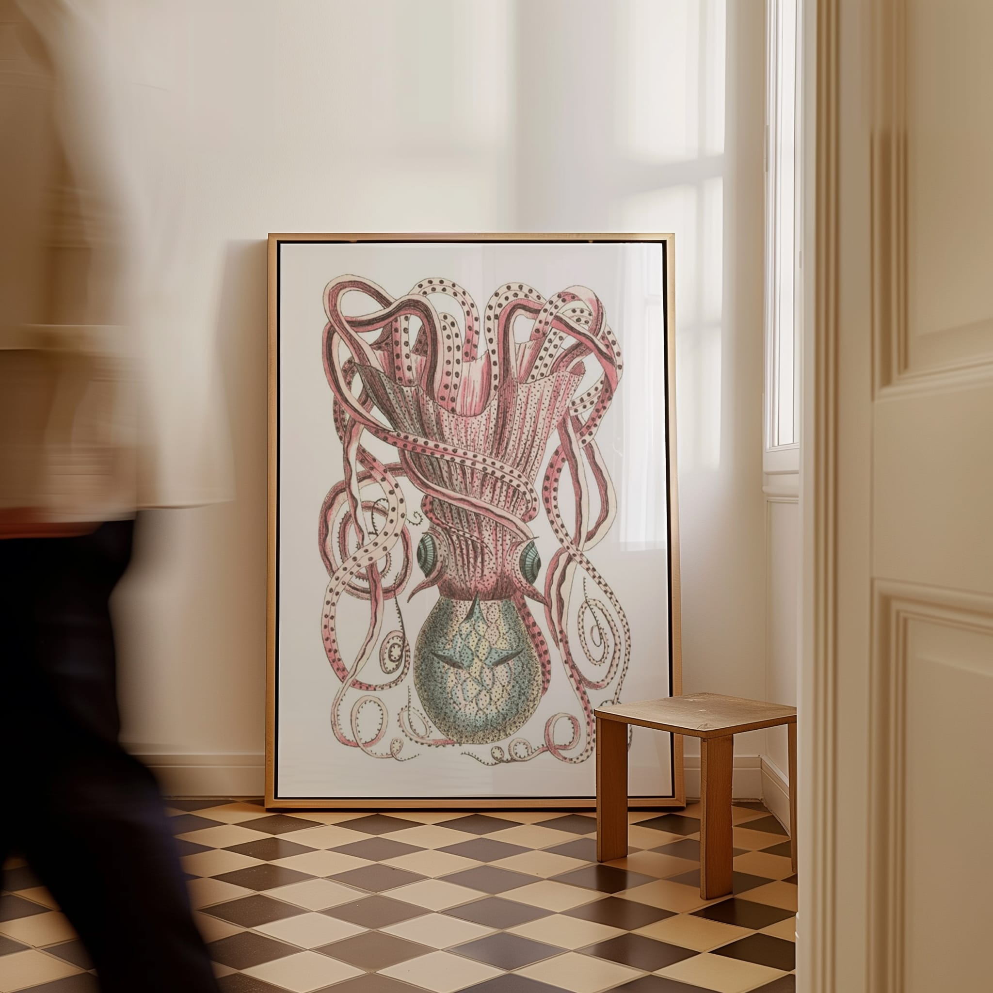Pink Octopus Watercolour