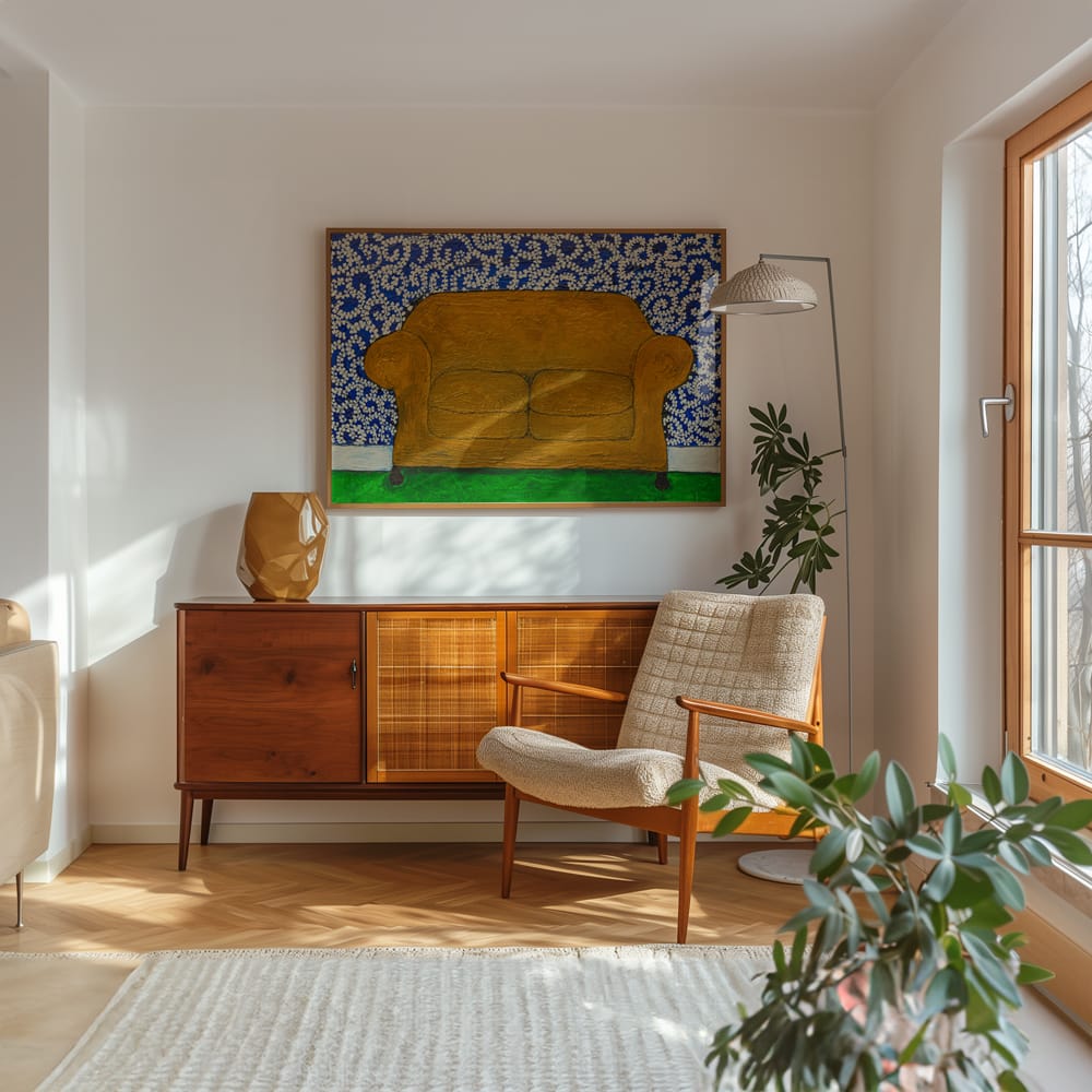 Couch With Wallpaper