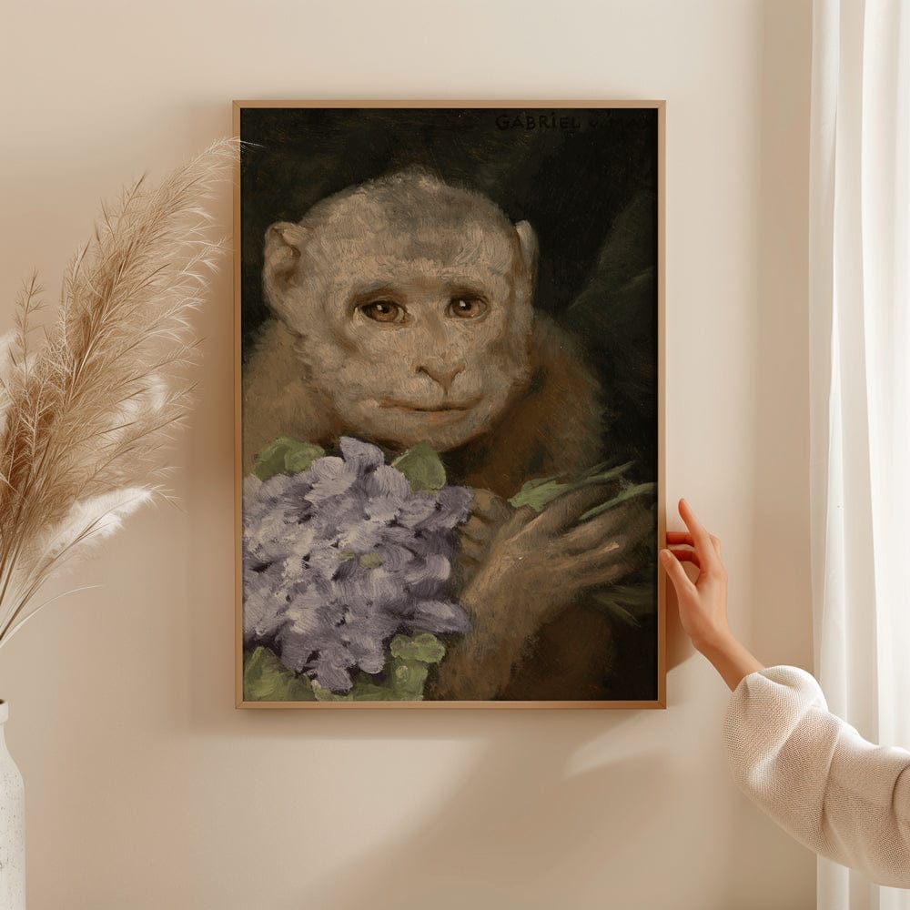 Monkey With A Bouquet Of Violets (1880s)