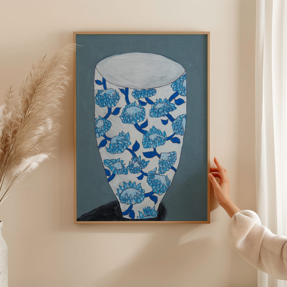 Blue Protea Vase