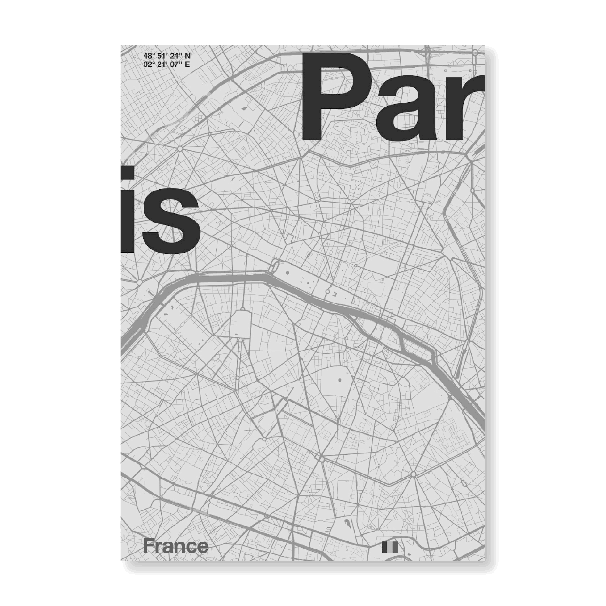 Paris Minimal Map - Jasper & Jute