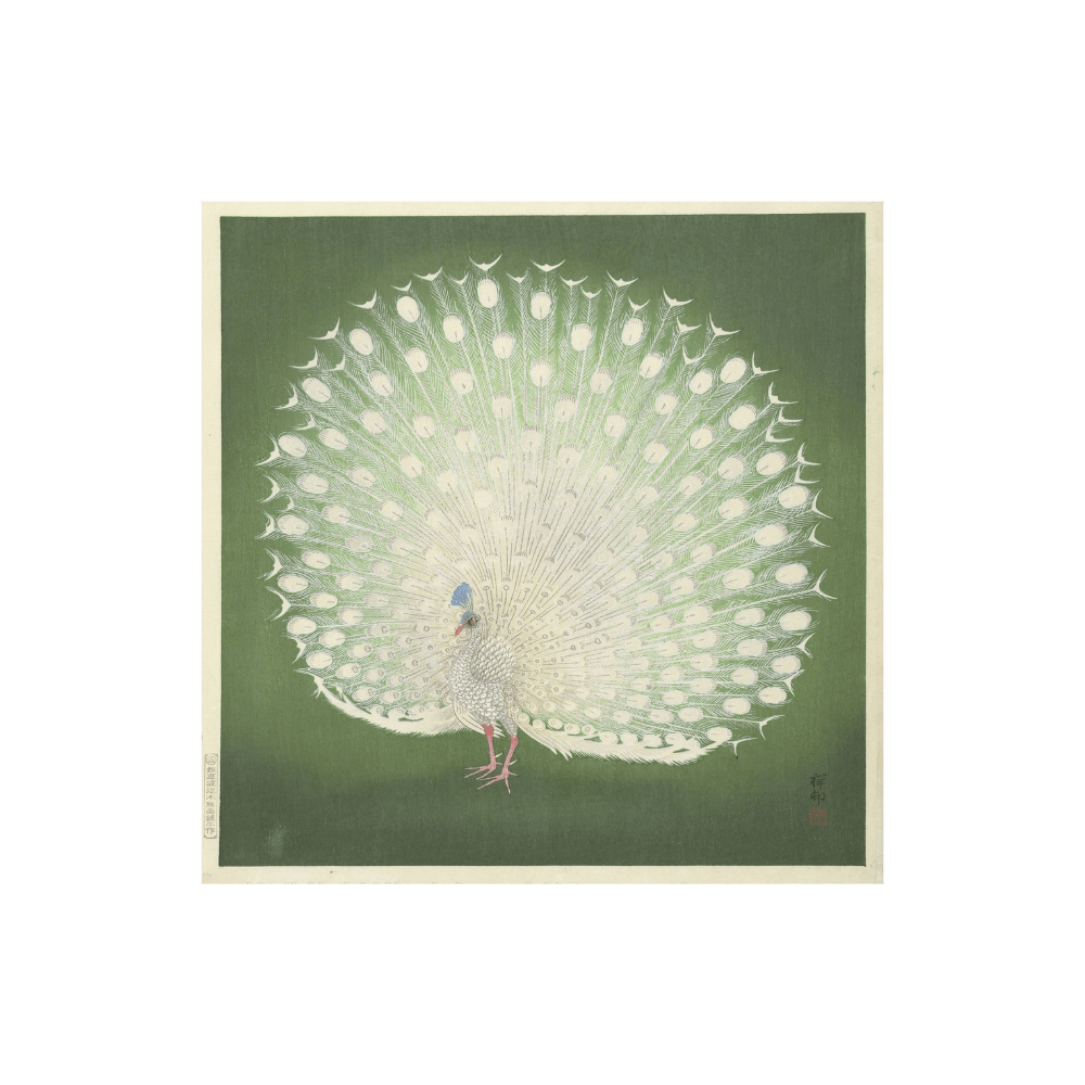‍Ohara Koson: "Peacock" (100% off)