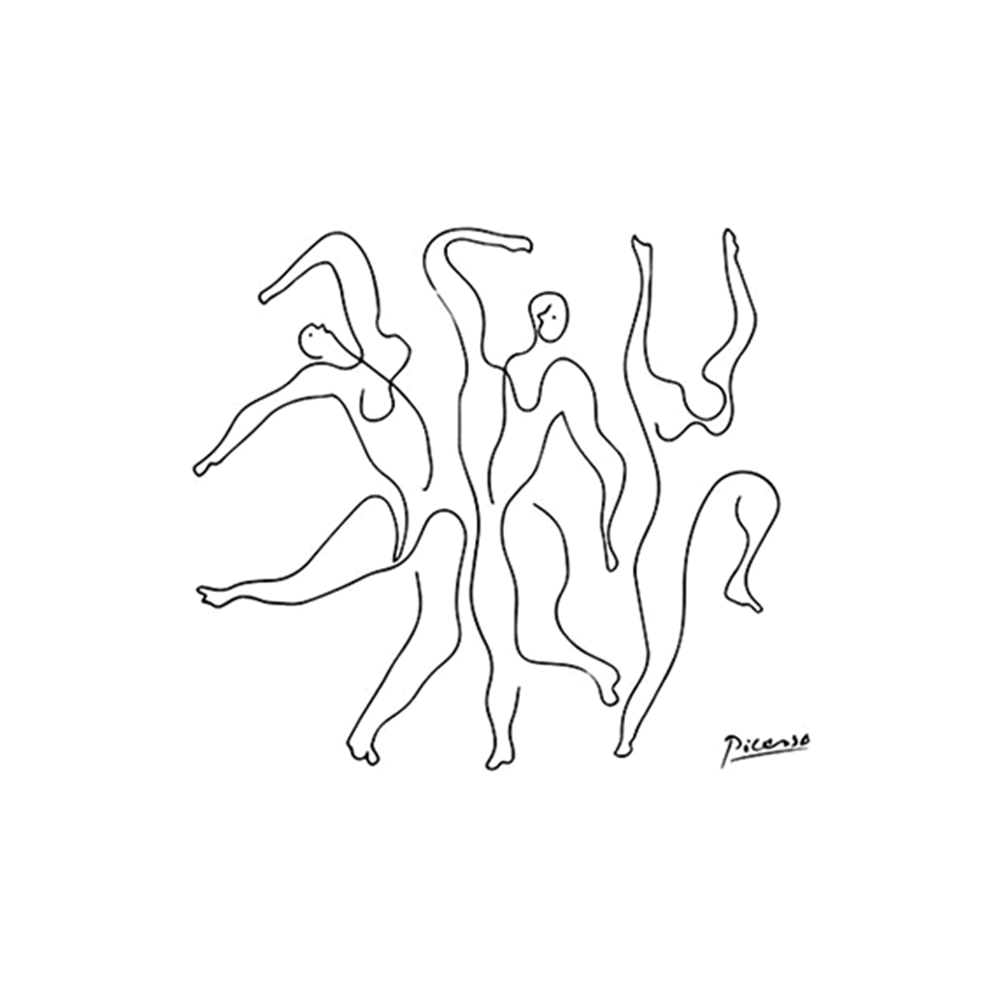 Picasso: Dancers Line Drawing