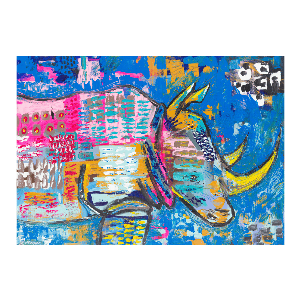 ‍Pink & Blue Rhino (100% off)