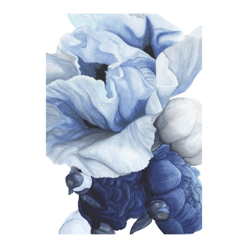 Poppy & Peony Delft Blue White I