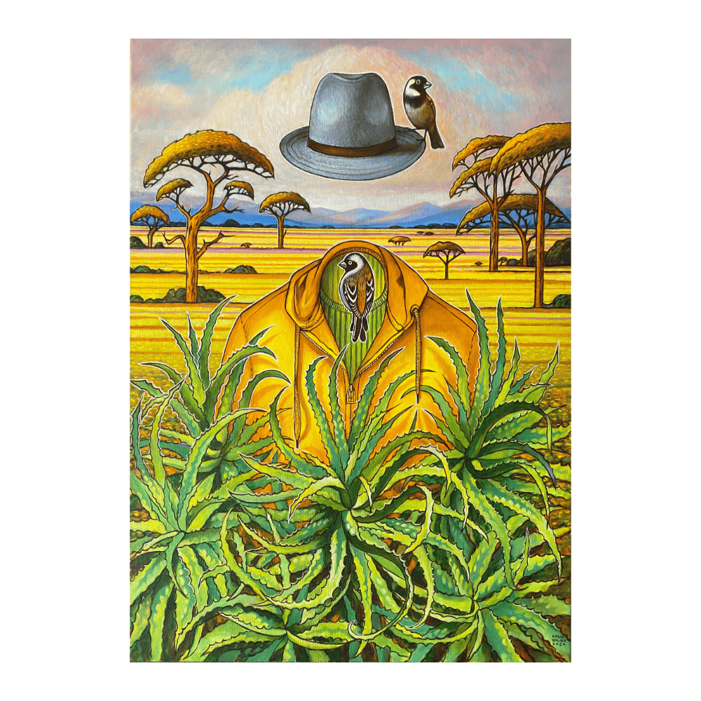 Self Portrait With Sparrows