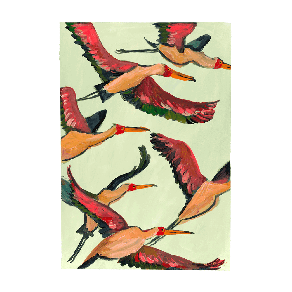 Storks In Flight II