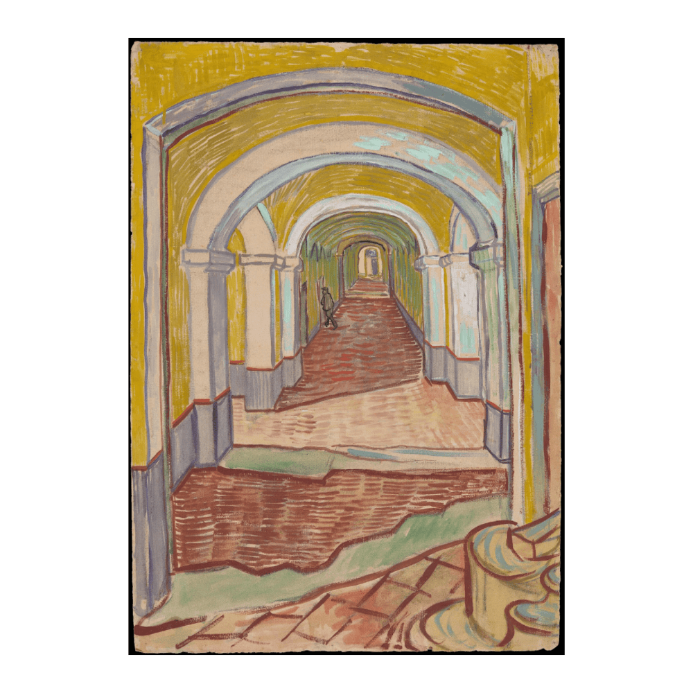‍Van Gogh: "Corridor in the Asylum (1889)" (100% off)