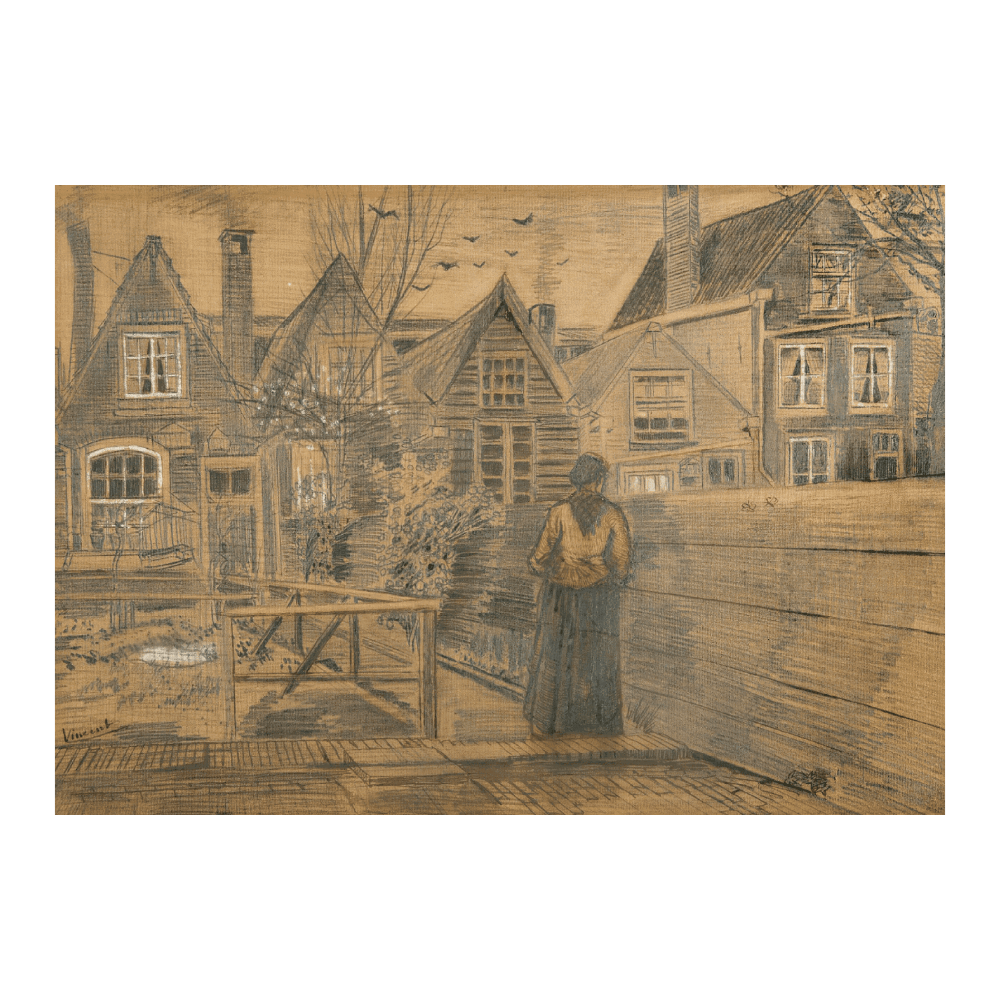 ‍Van Gogh: "Houses Seen From The Back Window Of Siens's Mother's House (1882)" (100% off)