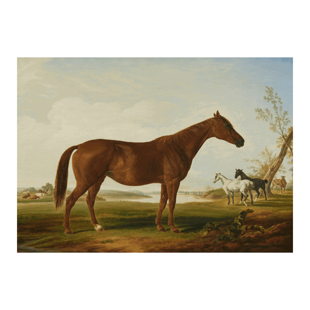 Fashion In A Landscape With Horses Beyond (1855)