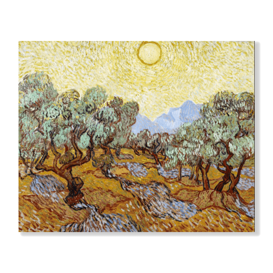 Van Gogh 1889: "Olive Trees with Yellow Sky and Sun" - Jasper & Jute
