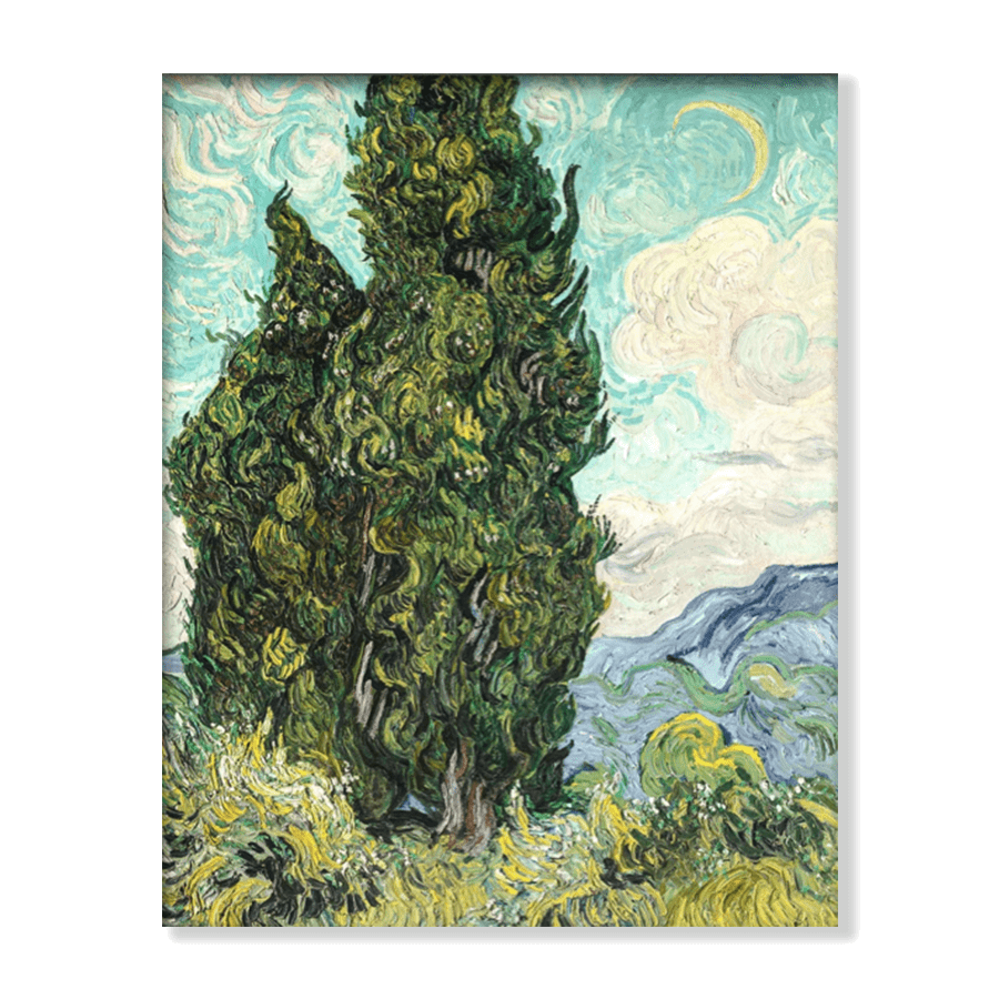 Van Gogh: "Cypresses" (1889) - Jasper & Jute