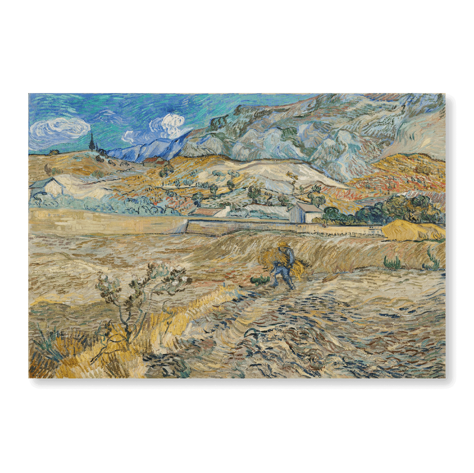 Van Gogh: "Landscape at Saint-Rémy (Enclosed Field with Peasant) (1889)" - Jasper & Jute