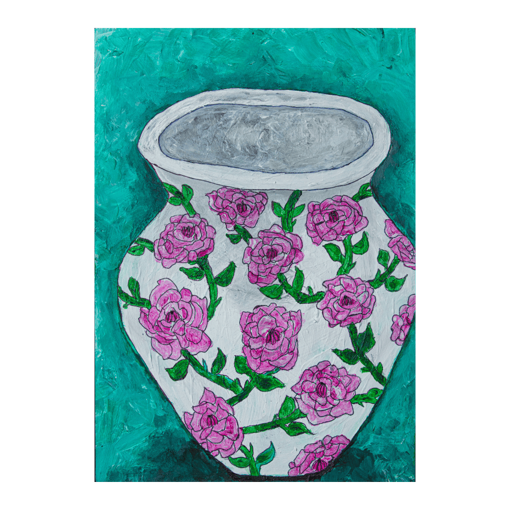 Vase With Pink Flowers