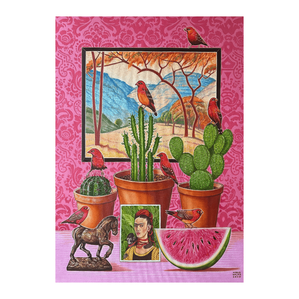 Watermelon With Strawberry Finches