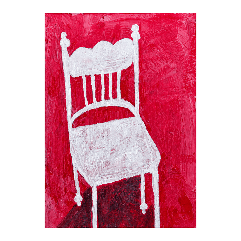White Chair On Red