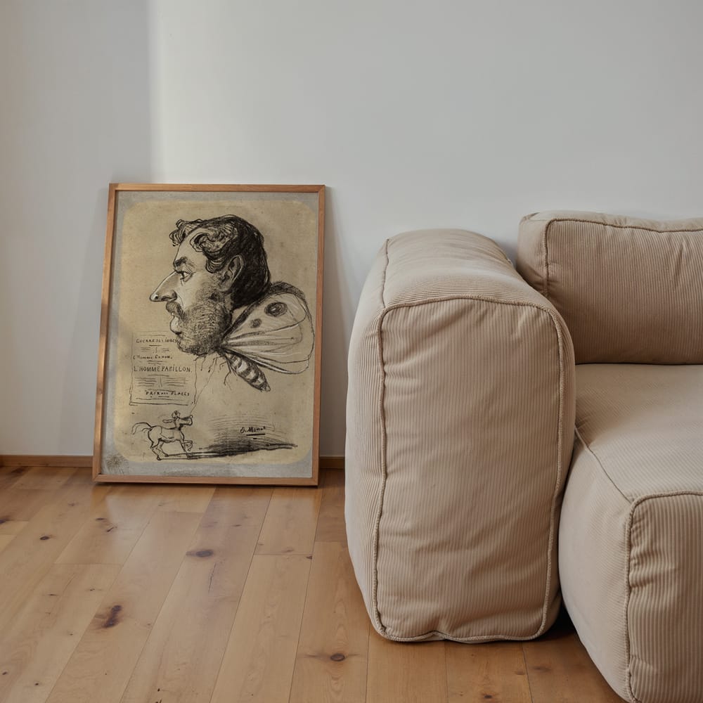 Monet: "Caricature of Jules Didier ('Butterfly-Man')" (c.-1858)