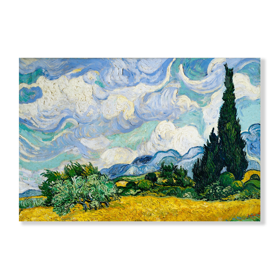 Van Gogh 1889: "Wheat Field with Cypresses"