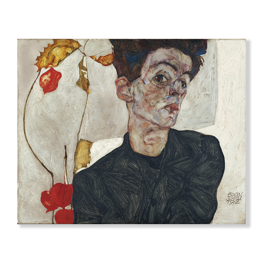 Egon Schiele: "Self Portrait with Physalis" (1912)