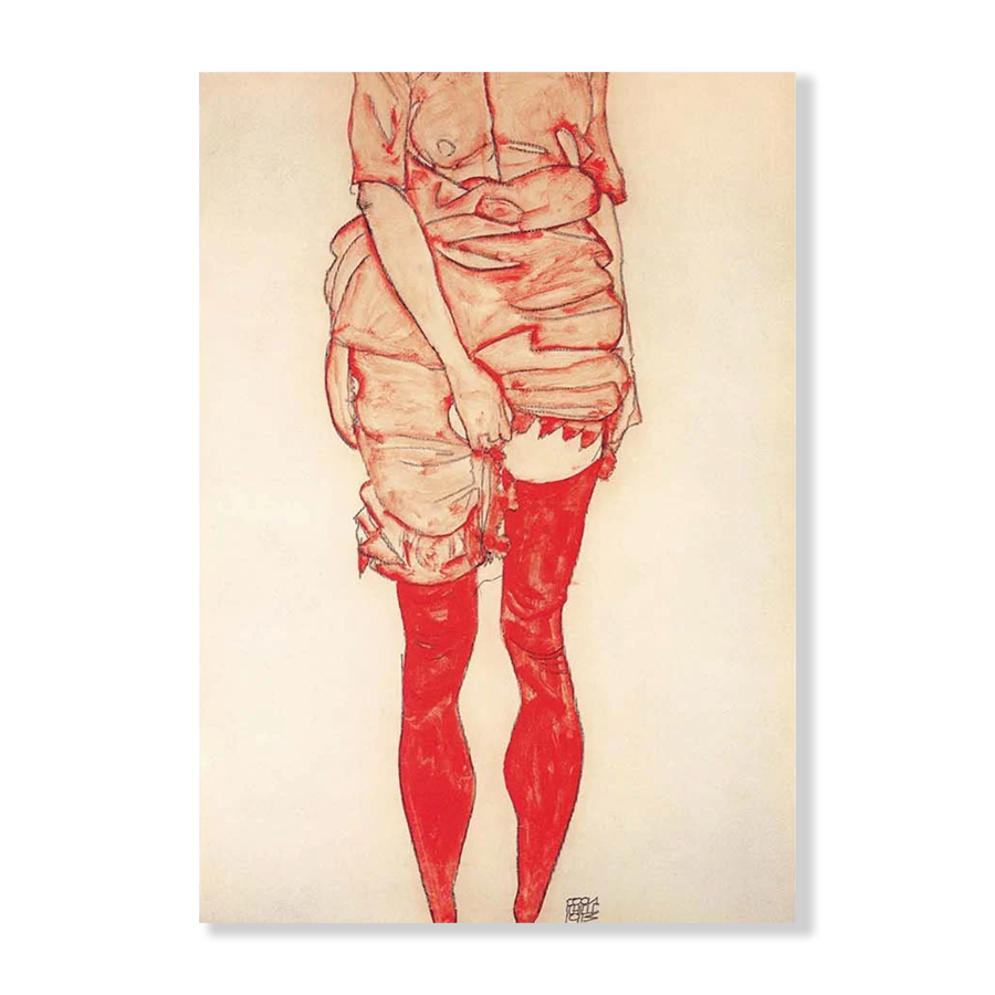 Egon Schiele: "Stehende Frau in Rot 1913"