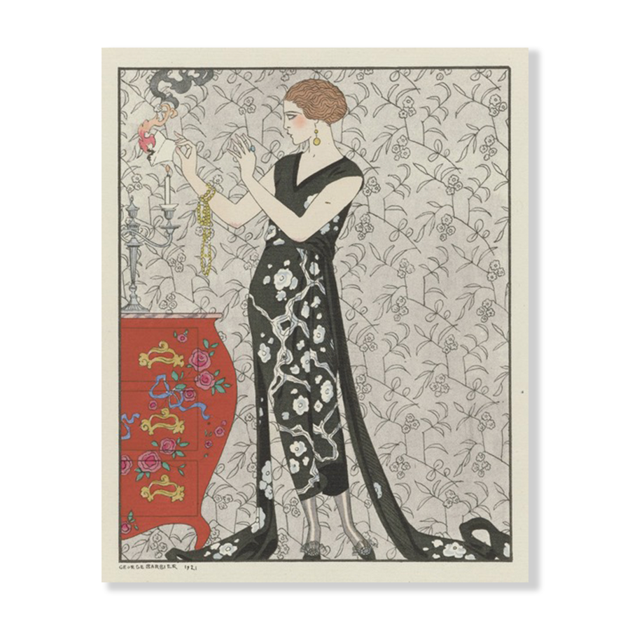 George Barbier: "Fum√©e; Robe du Soir" ¬†¬†