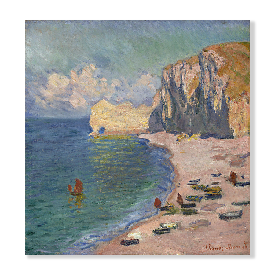 Monet: "Étretat, The Beach and the Falaise d’Amont" (1885)