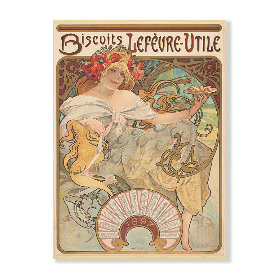 Mucha: "Biscuits Lefèvre Utile" (1896)