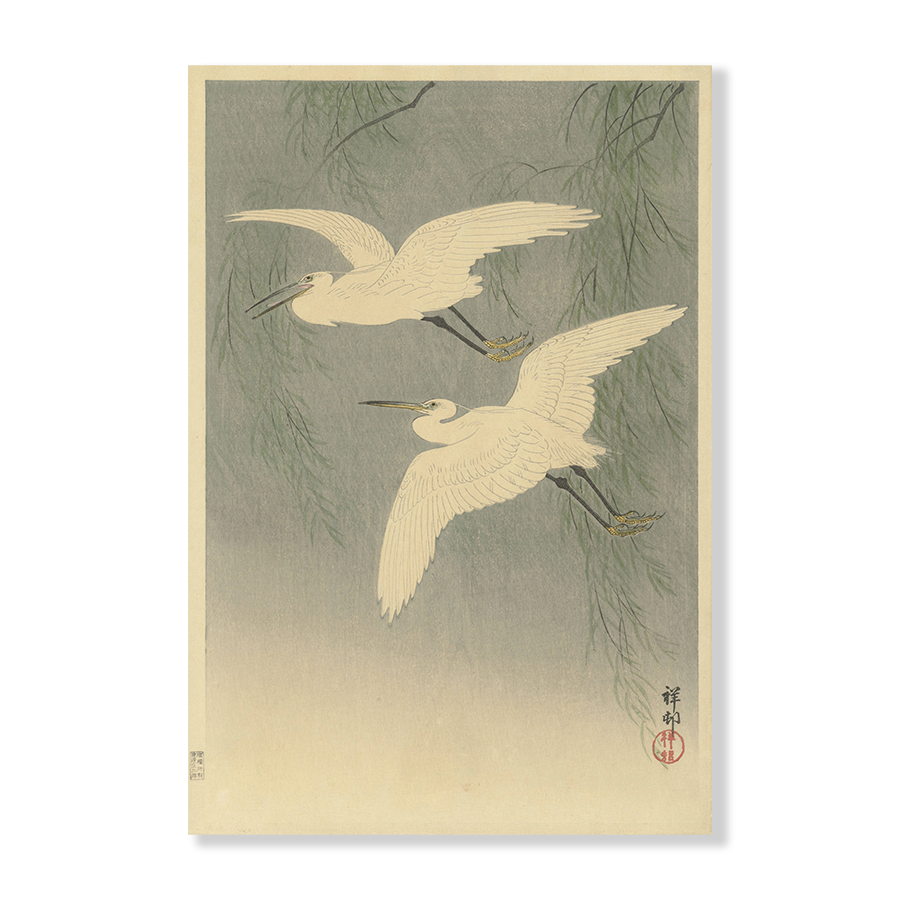 Ohara Koson: "Little Egrets in Flight"