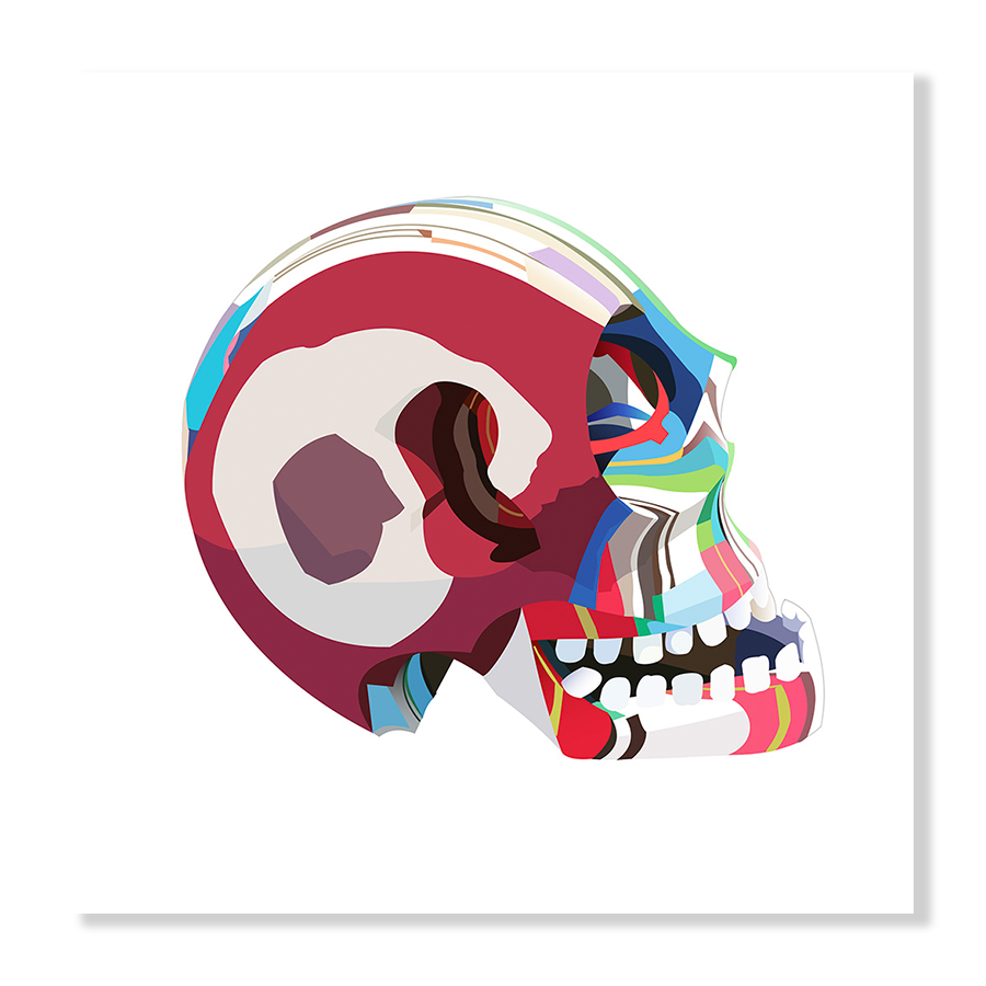 FLIP FLOP SKULL IN RED