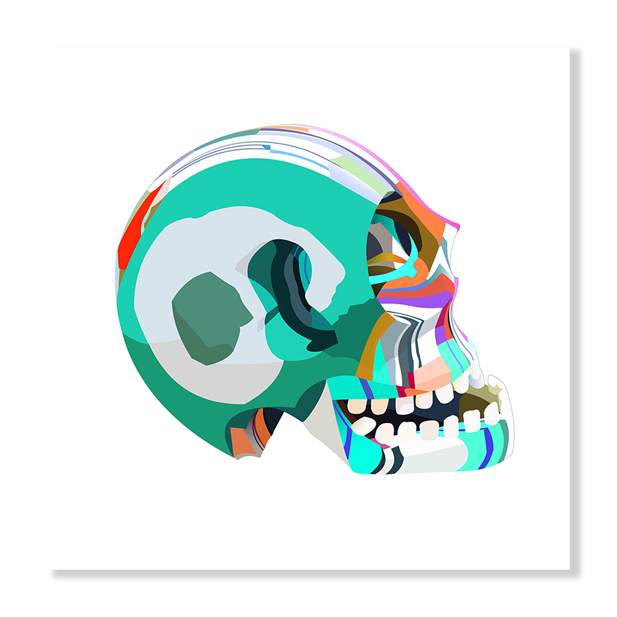 FLIP FLOP SKULL IN TURQUOISE